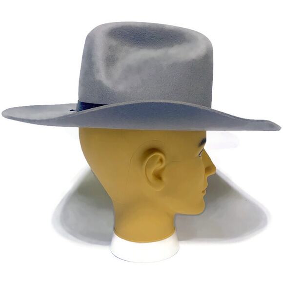 Express Riders Cowboy Hat Men's Size 6 7/8 Gray 100% Premium Wool Felt - Picture 7 of 14
